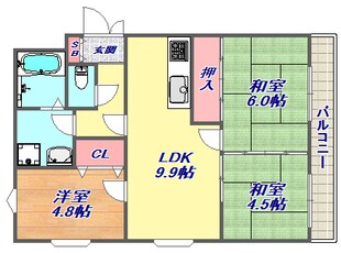 ベルレーブ本山の物件間取画像